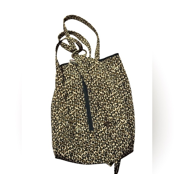 Kate Spade Leopard Print Backpack Sling Bag Versatile Animal Print - Picture 3 of 11